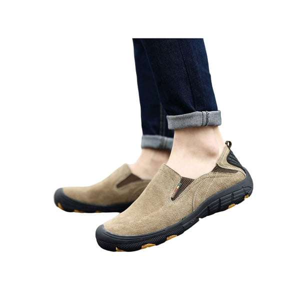 Mens Casual Shoes Spring Fall Leather Shoes Comfort Loafers & Slip-ONS Walking Shoes Lazy Shoes Light Soles Driving Shoes Business Shoes 